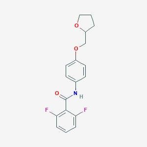 molecular formula C18H17F2NO3 B266968 2,6-difluoro-N-[4-(tetrahydro-2-furanylmethoxy)phenyl]benzamide 