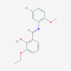 2-{(E)-[(5-chloro-2-methoxyphenyl)imino]methyl}-6-ethoxyphenol