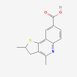 molecular formula C14H13NO2S B2669683 2,4-Dimethyl-2,3-dihydro-thieno[3,2-c]quinoline-8-carboxylic acid CAS No. 364338-44-3