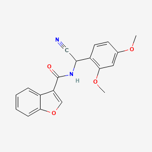 molecular formula C19H16N2O4 B2669684 N-[cyano(2,4-dimethoxyphenyl)methyl]-1-benzofuran-3-carboxamide CAS No. 1444120-06-2