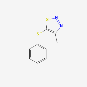 molecular formula C9H8N2S2 B2669691 4-Methyl-5-(phenylsulfanyl)-1,2,3-thiadiazole CAS No. 147123-18-0
