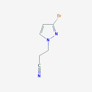 molecular formula C6H6BrN3 B2669694 3-(3-bromo-1H-pyrazol-1-yl)propanenitrile CAS No. 1289266-59-6