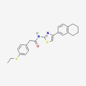 molecular formula C23H24N2OS2 B2669701 2-(4-(ethylthio)phenyl)-N-(4-(5,6,7,8-tetrahydronaphthalen-2-yl)thiazol-2-yl)acetamide CAS No. 919751-45-4