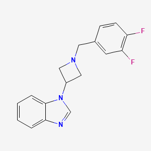 molecular formula C17H15F2N3 B2669703 1-[1-[(3,4-Difluorophenyl)methyl]azetidin-3-yl]benzimidazole CAS No. 2415535-10-1