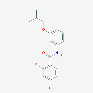 molecular formula C17H17F2NO2 B266971 2,4-difluoro-N-(3-isobutoxyphenyl)benzamide 