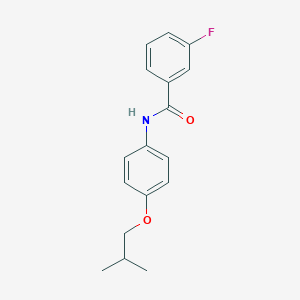 molecular formula C17H18FNO2 B266972 3-fluoro-N-(4-isobutoxyphenyl)benzamide 