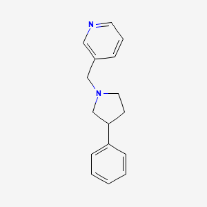 molecular formula C16H18N2 B2669721 3-((3-苯基吡咯啉-1-基)甲基)吡啶 CAS No. 2034511-69-6