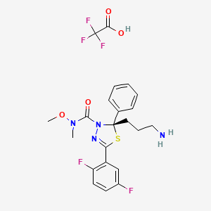 molecular formula C22H23F5N4O4S B2669723 Filanesib TFA CAS No. 1781834-99-8; 885060-09-3