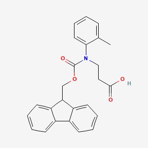 molecular formula C25H23NO4 B2669733 3-[N-(9H-fluoren-9-ylmethoxycarbonyl)-2-methylanilino]propanoic acid CAS No. 1341066-99-6