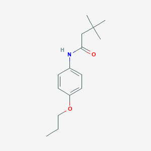 molecular formula C15H23NO2 B266974 3,3-dimethyl-N-(4-propoxyphenyl)butanamide 