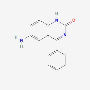 molecular formula C14H11N3O B2669742 6-Amino-4-phenyl-1H-quinazolin-2-one CAS No. 342779-38-8