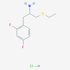 1-(2,4-Difluorophenyl)-3-ethylsulfanylpropan-2-amine;hydrochloride