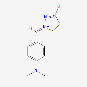molecular formula C12H15N3O B2669752 2-(4-Dimethylaminobenzylidene)-5-oxopyrazolidin-2-ium-1-ide CAS No. 19948-39-1