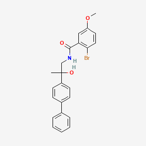 molecular formula C23H22BrNO3 B2669758 N-(2-([1,1'-联苯]-4-基)-2-羟基丙基)-2-溴-5-甲氧基苯田酰胺 CAS No. 1396884-01-7