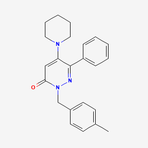 molecular formula C23H25N3O B2669765 2-(4-甲基苯甲基)-6-苯基-5-哌啶-3(2H)-吡啶酮 CAS No. 861208-97-1