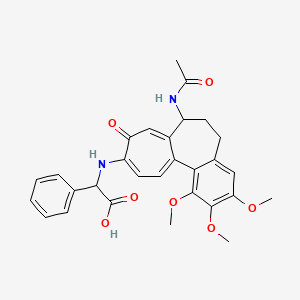 {[7-(Acetylamino)-1,2,3-trimethoxy-9-oxo-5,6,7,9-tetrahydrobenzo[a]heptalen-10-yl]amino}(phenyl)acetic acid