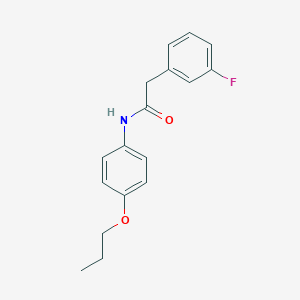 molecular formula C17H18FNO2 B266977 2-(3-fluorophenyl)-N-(4-propoxyphenyl)acetamide 