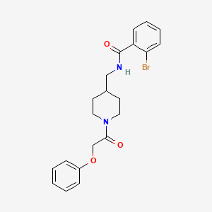 molecular formula C21H23BrN2O3 B2669773 2-溴-N-((1-(2-苯氧乙酰)哌啶-4-基)甲基)苯甲酰胺 CAS No. 1234984-27-0