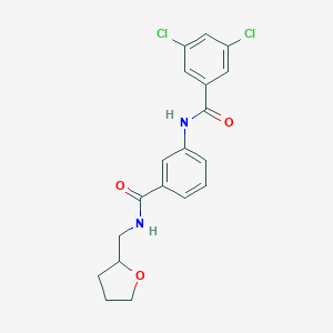 molecular formula C19H18Cl2N2O3 B266978 3,5-dichloro-N-(3-{[(tetrahydro-2-furanylmethyl)amino]carbonyl}phenyl)benzamide 