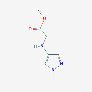 molecular formula C7H11N3O2 B2669780 Methyl 2-[(1-methylpyrazol-4-yl)amino]acetate CAS No. 1367978-04-8
