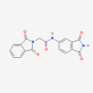 molecular formula C18H11N3O5 B2669782 2-(1,3-dioxo-1,3-dihydro-2H-isoindol-2-yl)-N-(1,3-dioxo-2,3-dihydro-1H-isoindol-5-yl)acetamide CAS No. 518008-64-5