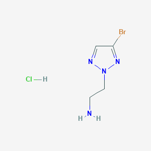 molecular formula C4H8BrClN4 B2669785 2-(4-Bromotriazol-2-yl)ethanamine;hydrochloride CAS No. 2377031-09-7