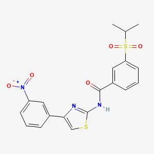 molecular formula C19H17N3O5S2 B2669788 3-(isopropylsulfonyl)-N-(4-(3-nitrophenyl)thiazol-2-yl)benzamide CAS No. 941932-25-8