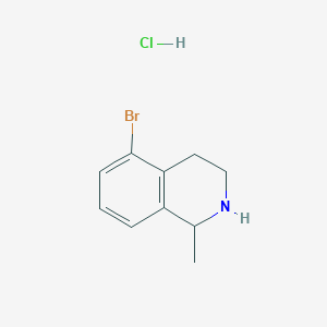 molecular formula C10H13BrClN B2669789 5-溴-1-甲基-1,2,3,4-四氢异喹啉；盐酸盐 CAS No. 2375269-04-6