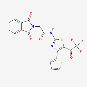 2-(1,3-dioxoisoindol-2-yl)-N-[4-thiophen-2-yl-5-(2,2,2-trifluoroacetyl)-1,3-thiazol-2-yl]acetamide