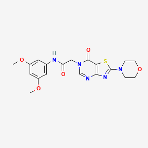 molecular formula C19H21N5O5S B2669798 N-(3,5-dimethoxyphenyl)-2-(2-morpholino-7-oxothiazolo[4,5-d]pyrimidin-6(7H)-yl)acetamide CAS No. 1223795-94-5