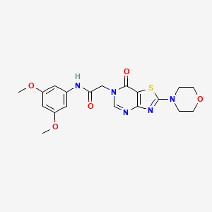 molecular formula C19H21N5O5S B2669798 N-(3,5-二甲氧基苯基)-2-(2-吗啉-7-氧代噻唑并[4,5-d]嘧啶-6(7H)-基)乙酰胺 CAS No. 1223795-94-5