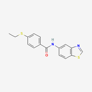 molecular formula C16H14N2OS2 B2669814 N-(benzo[d]thiazol-5-yl)-4-(ethylthio)benzamide CAS No. 942002-90-6