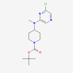 molecular formula C15H23ClN4O2 B2669821 叔丁基 4-[(6-氯吡嗪-2-基)(甲基)氨基]哌啶-1-甲酸酯 CAS No. 1147998-26-2