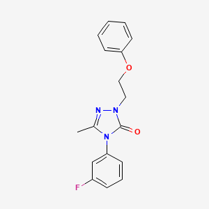 molecular formula C17H16FN3O2 B2669827 4-(3-fluorophenyl)-5-methyl-2-(2-phenoxyethyl)-2,4-dihydro-3H-1,2,4-triazol-3-one CAS No. 860786-25-0