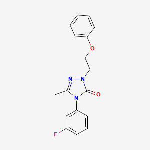 molecular formula C17H16FN3O2 B2669827 4-(3-氟苯基)-5-甲基-2-(2-苯氧基乙基)-2,4-二氢-3H-1,2,4-三唑-3-酮 CAS No. 860786-25-0