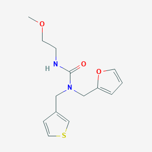 1-(Furan-2-ylmethyl)-3-(2-methoxyethyl)-1-(thiophen-3-ylmethyl)urea