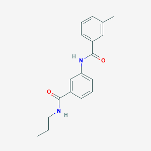 molecular formula C18H20N2O2 B266985 3-methyl-N-{3-[(propylamino)carbonyl]phenyl}benzamide 