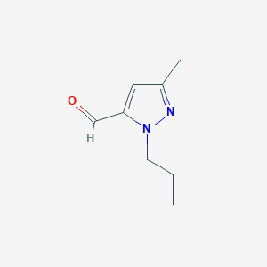 molecular formula C8H12N2O B2669852 3-甲基-1-丙基-1H-吡唑-5-甲醛 CAS No. 1351386-04-3