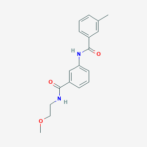 molecular formula C18H20N2O3 B266986 N-(3-{[(2-methoxyethyl)amino]carbonyl}phenyl)-3-methylbenzamide 