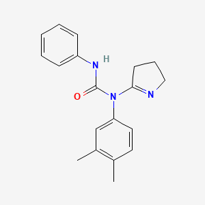 molecular formula C19H21N3O B2669860 1-(3,4-二氢-2H-吡咯-5-基)-1-(3,4-二甲基苯基)-3-苯基脲 CAS No. 905797-49-1