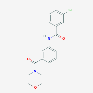 molecular formula C18H17ClN2O3 B266987 3-chloro-N-[3-(4-morpholinylcarbonyl)phenyl]benzamide 