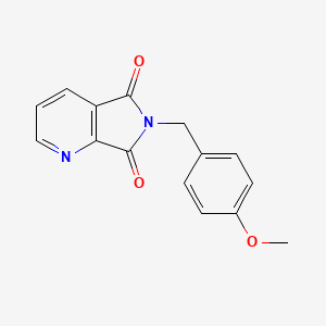 molecular formula C15H12N2O3 B2669871 5H-Pyrrolo[3,4-b]pyridine-5,7(6H)-dione, 6-[(4-methoxyphenyl)methyl]- CAS No. 442882-27-1