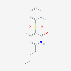 molecular formula C17H21NO3S B2669877 6-丁基-4-甲基-3-[(2-甲基苯基)磺酰基]-2(1H)-吡啶酮 CAS No. 860787-80-0