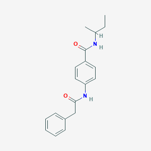molecular formula C19H22N2O2 B266988 N-(sec-butyl)-4-[(phenylacetyl)amino]benzamide 