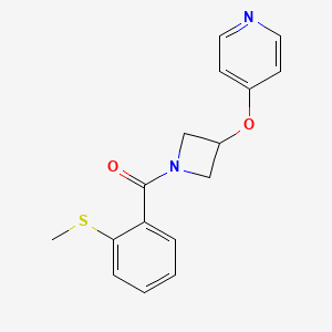(2-Methylsulfanylphenyl)-(3-pyridin-4-yloxyazetidin-1-yl)methanone