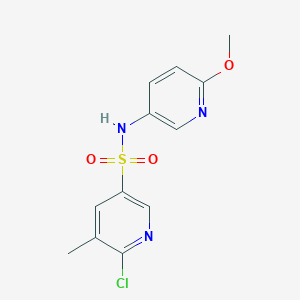molecular formula C12H12ClN3O3S B2669887 6-chloro-N-(6-methoxypyridin-3-yl)-5-methylpyridine-3-sulfonamide CAS No. 1356553-61-1