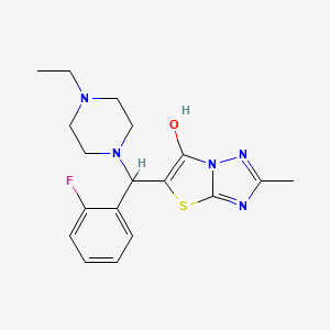 5-((4-Ethylpiperazin-1-yl)(2-fluorophenyl)methyl)-2-methylthiazolo[3,2-b][1,2,4]triazol-6-ol