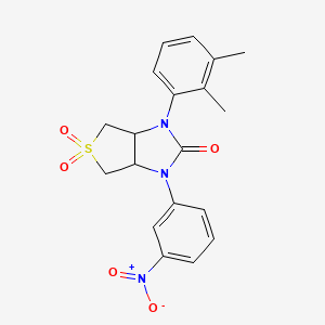 molecular formula C19H19N3O5S B2669906 1-(2,3-dimethylphenyl)-3-(3-nitrophenyl)tetrahydro-1H-thieno[3,4-d]imidazol-2(3H)-one 5,5-dioxide CAS No. 873811-16-6