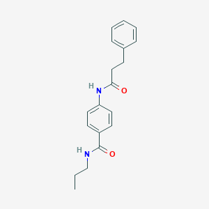 molecular formula C19H22N2O2 B266991 4-[(3-phenylpropanoyl)amino]-N-propylbenzamide 
