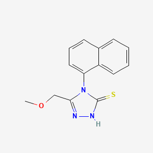 molecular formula C14H13N3OS B2669910 5-(methoxymethyl)-4-(1-naphthyl)-4H-1,2,4-triazole-3-thiol CAS No. 337498-86-9